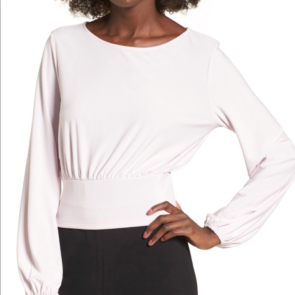 Leith Blouson Banded Top